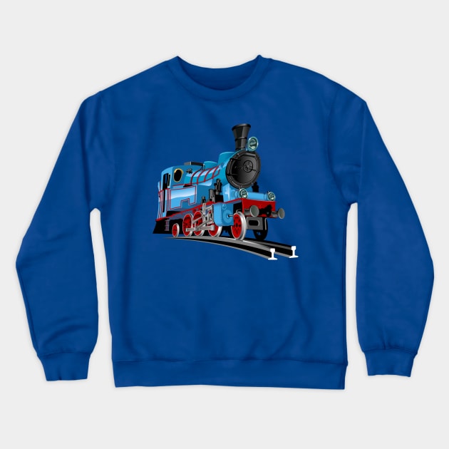 cartoon train Crewneck Sweatshirt by Mechanik